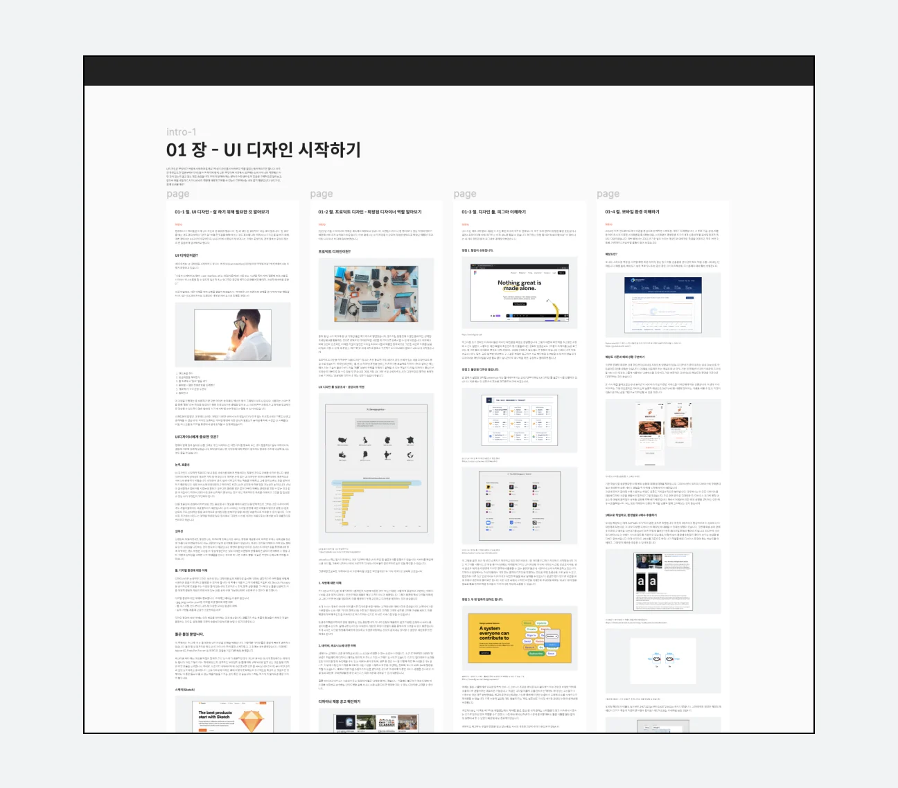 Example of manuscript worked with Figma